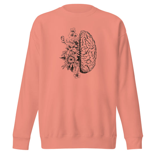 Brain with Flowers Unisex Sweatshirt