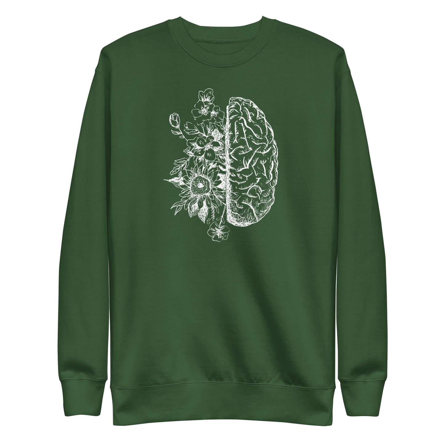 Brain with Flowers Unisex Sweatshirt