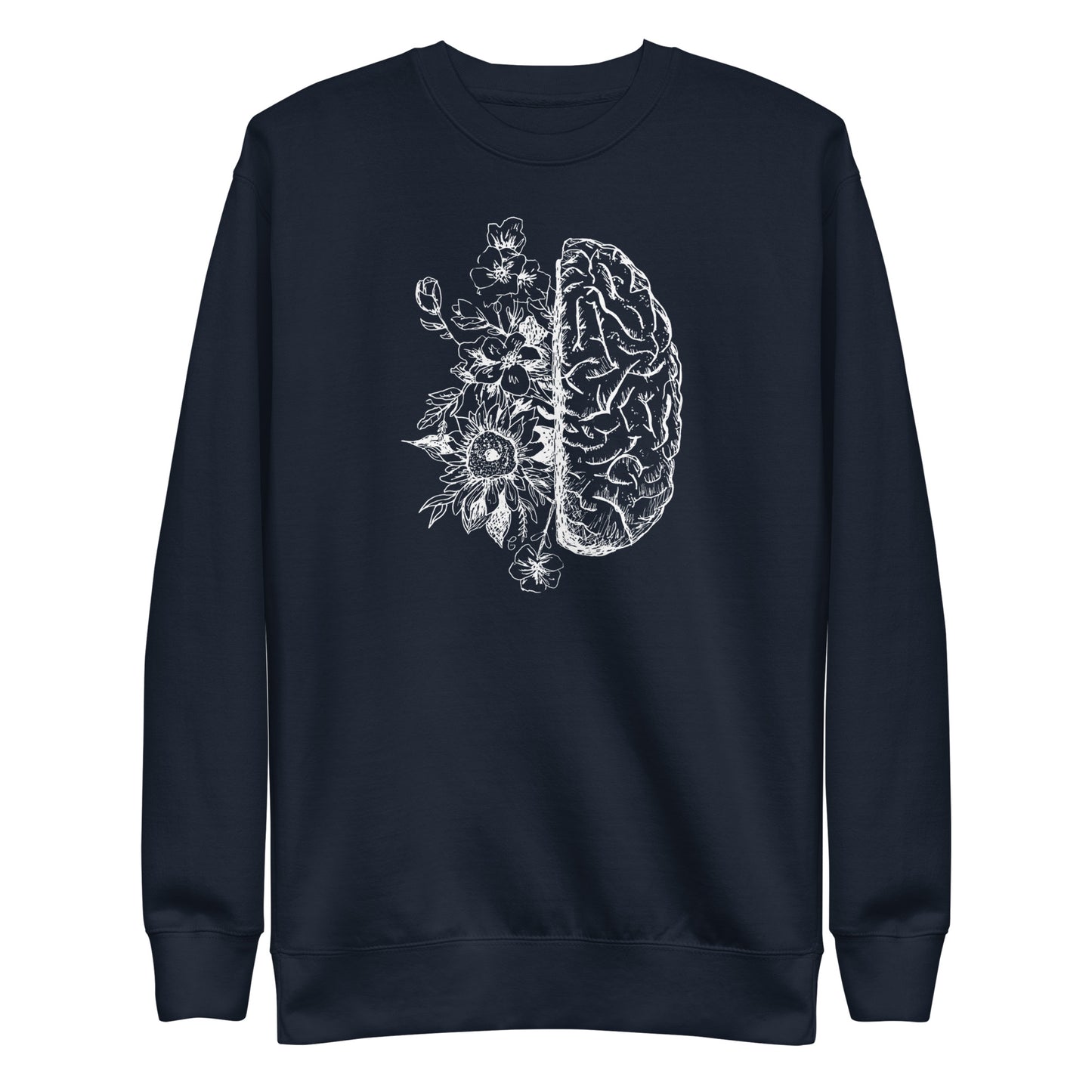 Brain with Flowers Unisex Sweatshirt