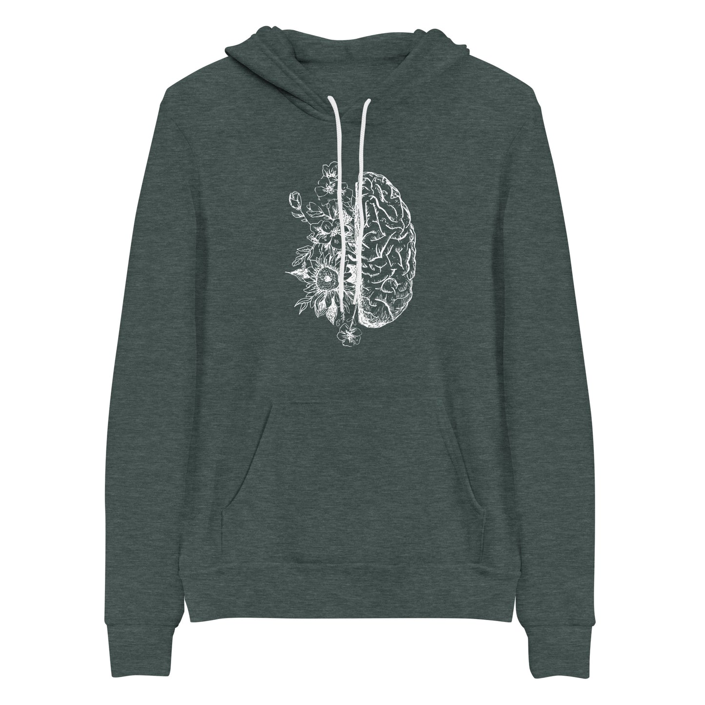 Brain with Flowers Unisex Hoodie