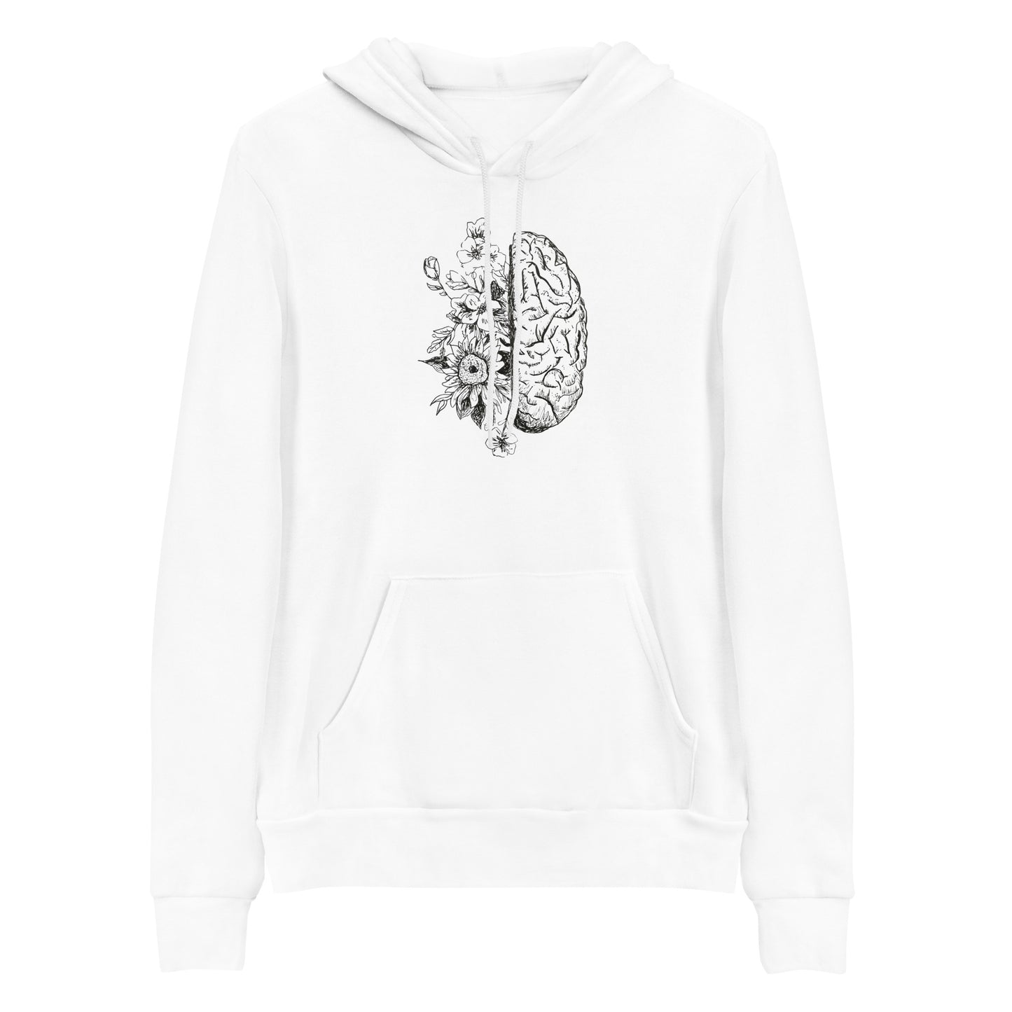 Brain with Flowers Unisex Hoodie