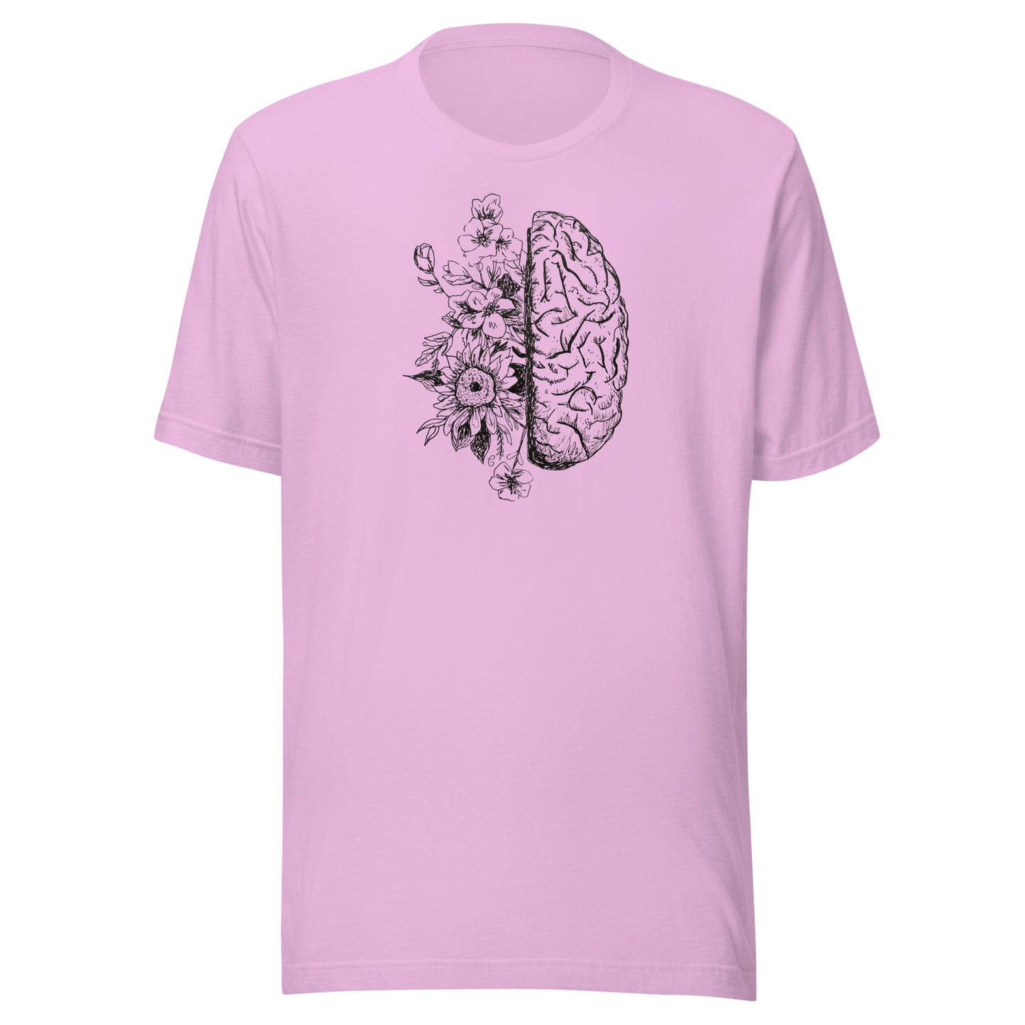 Brain with Flowers Unisex T-shirt