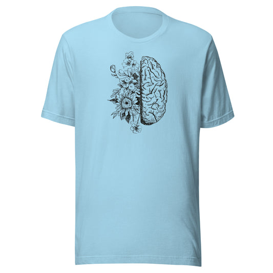 Brain with Flowers Unisex T-shirt